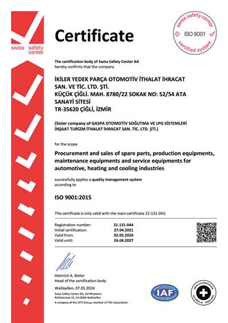 Sertifikalarımız En